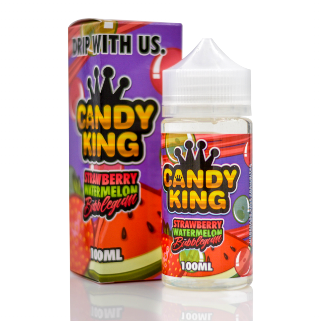 Juice Candy King | Strawberry Watermelon Bubblegum 100ml Free Base Candy King E-liquid - 1