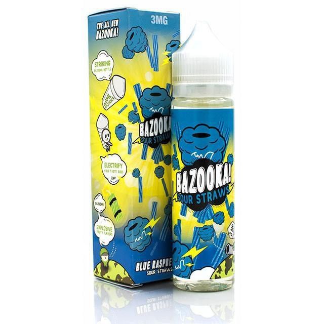 Juice Bazooka | Sour Straws Blue Raspberry 60mL | Free Base Bazooka - 1