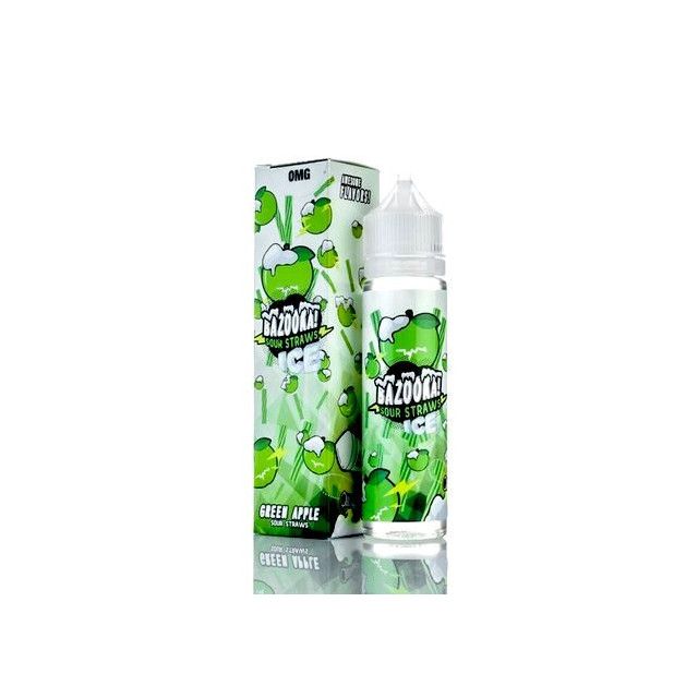 Juice - Bazooka - Sour Straws - ICE Green Apple Bazooka - 1
