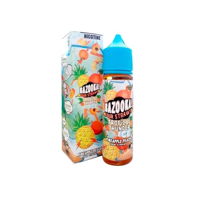 Juice Bazooka Sour Straws - ICE Pineapple Peach Bazooka - 1