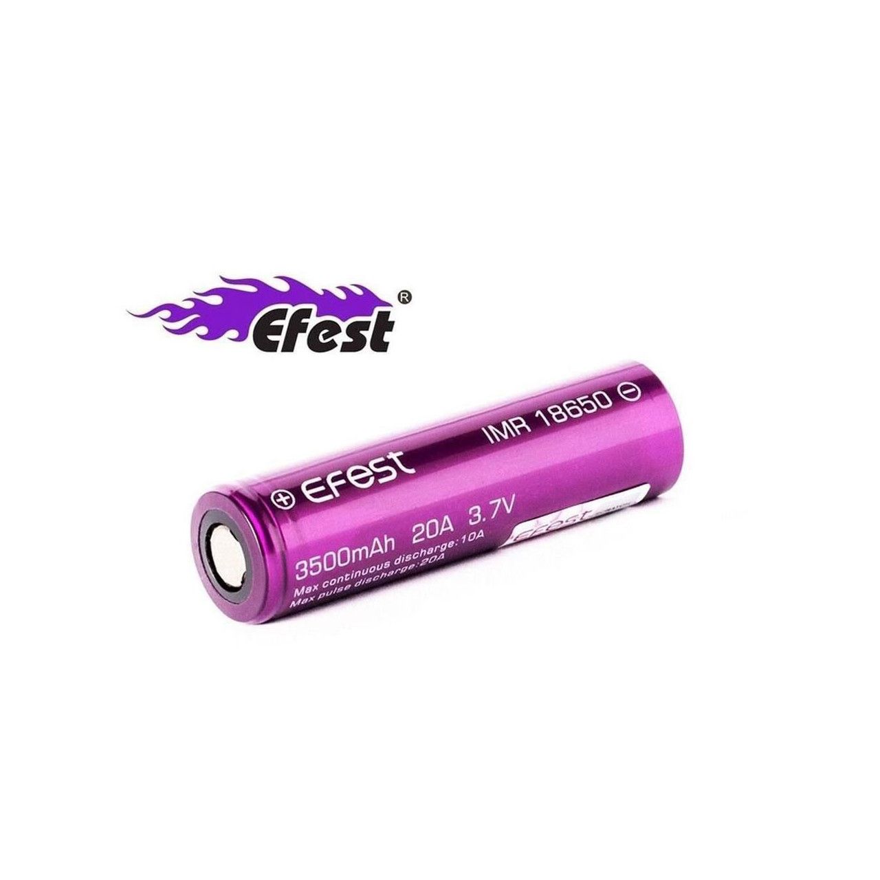 Bateria 18650 - Efest Roxo - Efest 3.7V 3000mAh 35A Efest - 1