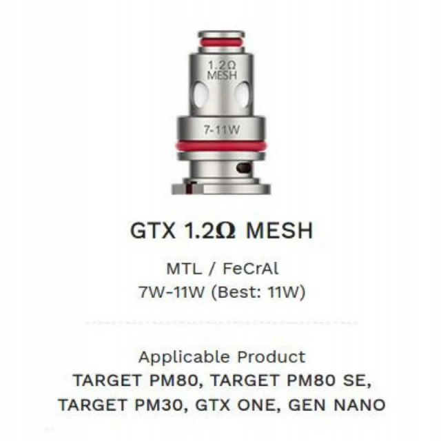 Coil (resistência) GTX da Vaporesso - PX80, Luxe PM40, Gen Nano, One e PM80 Vaporesso - 5