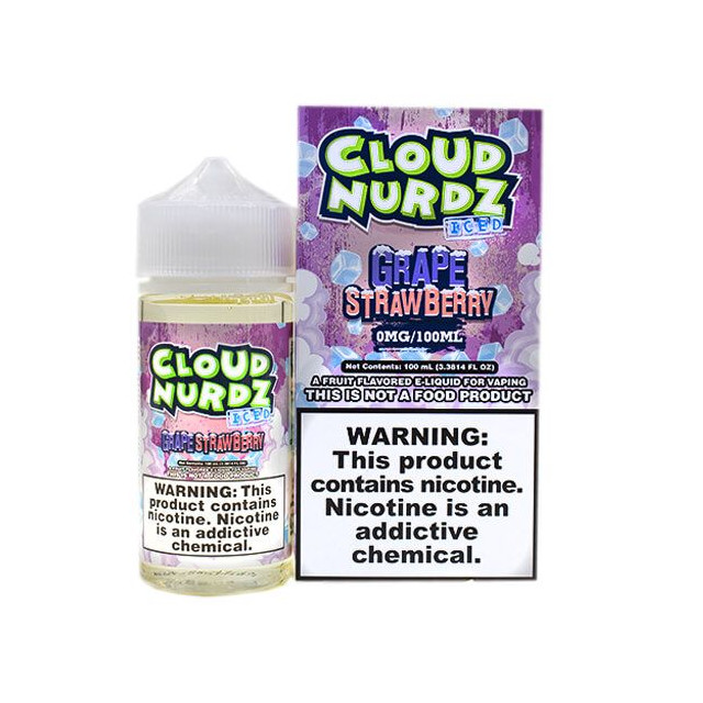 Cloud Nurdz | Grape Strawberry ICED 100mL | Juice Free Base Cloud Nurdz - 1