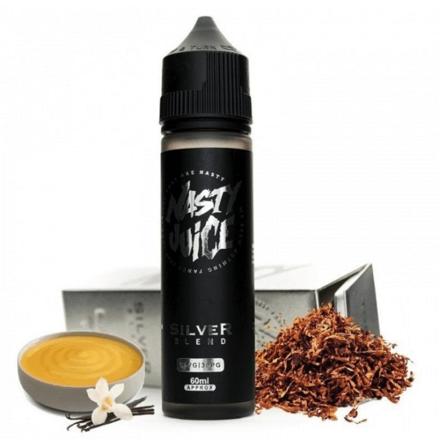 Juice Nasty Silver Blend Tobacco | Free Base Nasty - 1