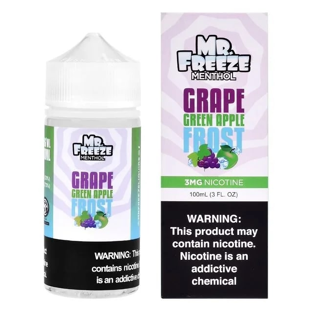 Mr Freeze | Green Apple Grape Frost 100mL | Juice Free Base Mr. Freeze - 1